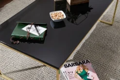 Couchtisch 120 x 60 cm Goldfarbig/ Schwarz