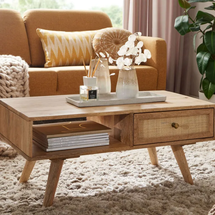 Couchtisch 90 x 45 cm Mango massiv