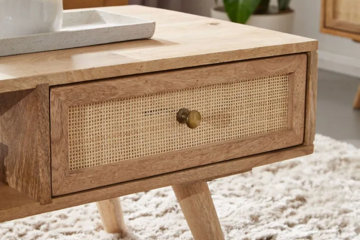Couchtisch 90 x 45 cm Mango massiv