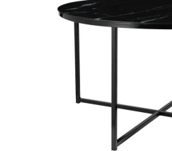 Couchtisch 80 x 80 cm rund schwarz