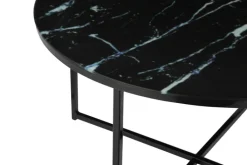 Couchtisch 80 x 80 cm rund schwarz