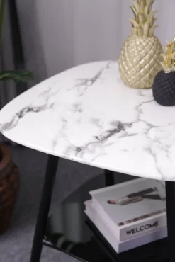 Couchtisch 55 x 55 cm schwarz /weiß