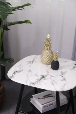 Couchtisch 55 x 55 cm schwarz /weiß