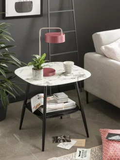 Couchtisch 55 x 55 cm schwarz /weiß