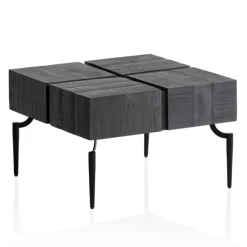 QUARTIER Couchtisch 60 x 60 cm Schwarz