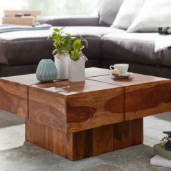 Couchtisch 58 x 58 cm Sheesham massiv