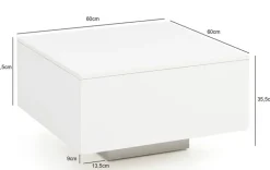 Couchtisch 60 x 60 cm weiß