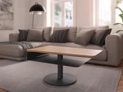 Couchtisch 100 x 60 x 46-64 cm Eiche furniert Braun