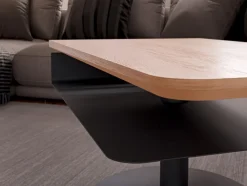 Couchtisch 100 x 60 x 46-64 cm Eiche furniert Braun