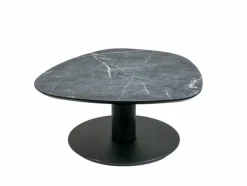 Couchtisch 80 x 80 x 38,5 lackiert, Optik Marmor Marble Grigio Grau