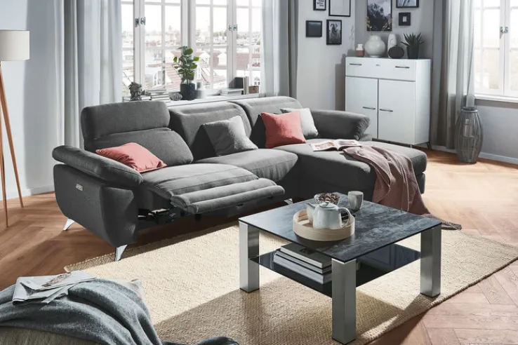 CASAVANTI Couchtisch ALTEA Edelstahl /Glas