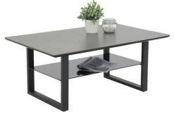 QUARTIER Couchtisch ARNE 105x45x69 cm Keramikoptik/schwarz