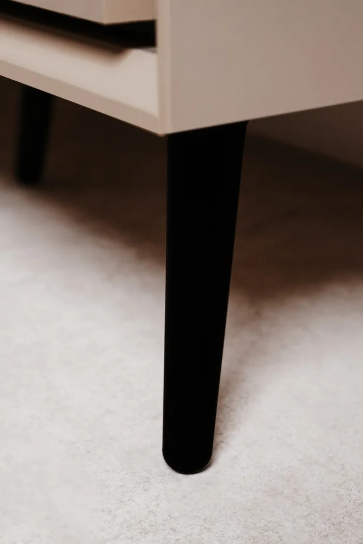 Couchtisch ARONA 94 x 40 x 50 cm sandfarben/schwarz