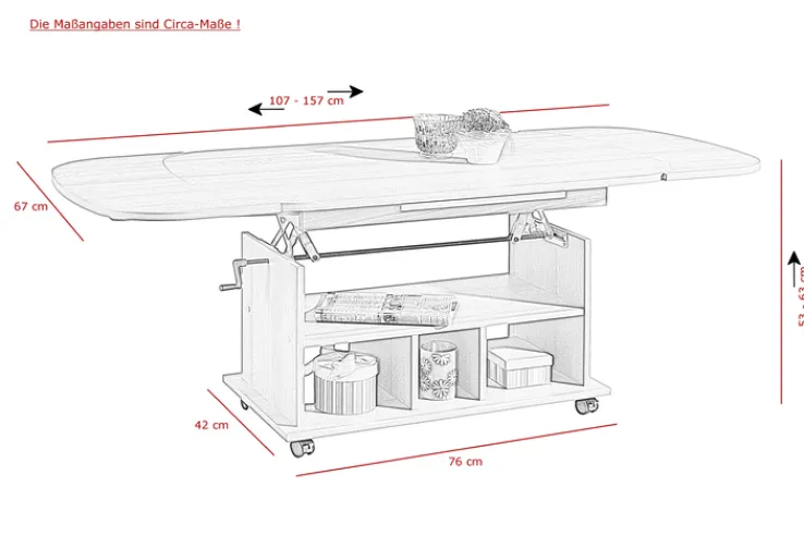 QUARTIER Couchtisch BABSI III weiß