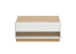 Couchtisch CITY 90x60 cm Weiß/Wotan Eiche Nachbildung