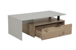 Couchtisch DENNIS 110 x 55 cm hellgrau/braun