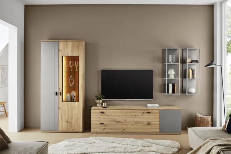 QUARTIER Couchtisch FINA 110x65 cm braun/grau