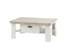 Couchtisch FLORENZ 109x69 cm weiß/braun