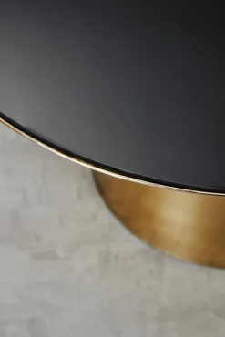 Couchtisch GAJETTA 80 x 45 cm rund goldfarbig