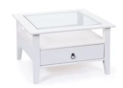 Couchtisch HENRY 75x45x75 cm Massivholz Kiefer weiß