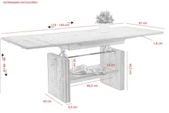 QUARTIER Couchtisch HILMAR 110 x 67 cm Artisan Eiche Dekor
