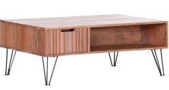 QUARTIER Couchtisch HUDSON 100 x 70 cm braun/ schwarz