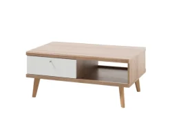 Couchtisch LENA 107x67 cm Eiche Riviera/ Weiss matt