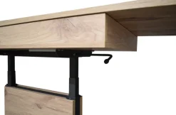 QUARTIER Couchtisch LIFT 110x60 cm Vulkanschwarz Supermatt / Asteiche Dekor