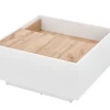 Couchtisch LONG ISLAND 75x75 cm Weiss matt/Wotan Eiche Dekor