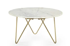 QUARTIER Couchtisch LORENA 70x70 cm Marmor Weiß