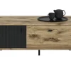 QUARTIER Couchtisch Lou 100 x 60 x 48 cm Nox Oak Nachbildung Braun