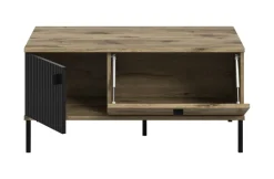 QUARTIER Couchtisch Lou 100 x 60 x 48 cm Nox Oak Nachbildung Braun