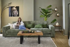 QUARTIER Couchtisch LUANDA 110 x 60 cm Massivholz Akazie natur/schwarz