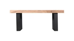 QUARTIER Couchtisch LUANDA 110 x 60 cm Massivholz Akazie natur/schwarz