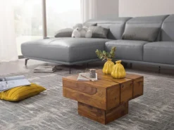 Couchtisch LUCCA 44 x 44 cm Sheesham