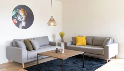 QUARTIER Couchtisch LUGANO 90 x 90 cm Eiche/ schwarz