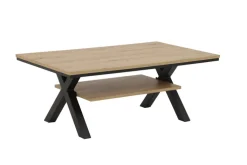 Couchtisch MATS 110 x 67 cm Artisan-Eiche-Dekor braun/schwarz