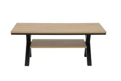 Couchtisch MATS 110 x 67 cm Artisan-Eiche-Dekor braun/schwarz