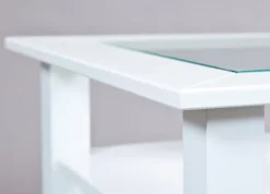 Couchtisch MAX 115x45x60 cm Massivholz Kiefer weiß