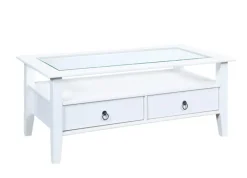 Couchtisch MAX 115x45x60 cm Massivholz Kiefer weiß