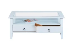 Couchtisch MAX 115x45x60 cm Massivholz Kiefer weiß