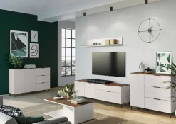 Couchtisch MIAMI 109 x 59 cm Kaschmir/ Nussbaum