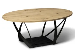 QUARTIER Couchtisch Mona 100x60 cm Artisan Eiche Dekor/schwarz