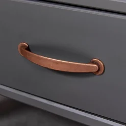 Couchtisch NICLAS 115x45x60 cm Massivholz grau/braun