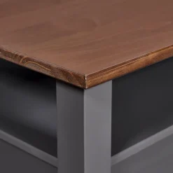 Couchtisch NICLAS 115x45x60 cm Massivholz grau/braun