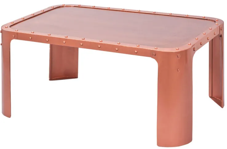 Couchtisch NIKLAS 110 x 45 cm Metall Kupferfarbig