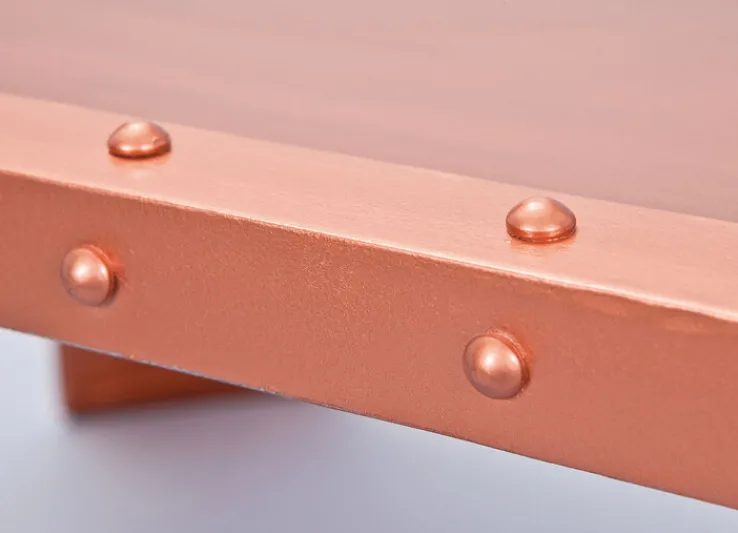 Couchtisch NIKLAS 110 x 45 cm Metall Kupferfarbig