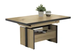 Couchtisch NOAH 110(150) x 70 cm Artisan-Eiche-Dekor braun/schwarz