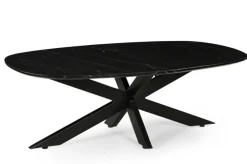 QUARTIER Couchtisch NOAH 120x70 cm Marmor Schwarz