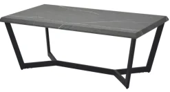 Couchtisch ROLAND 110 x 60 cm Dekor Marmor-Optik grau/schwarz